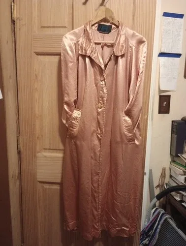 Vintage 1980's Satin Trenchcoat Coat