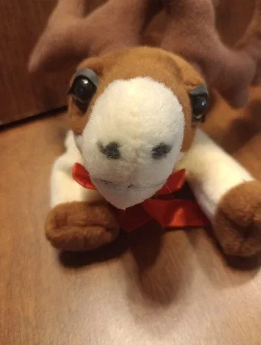 Vintage Plush Reindeer Souvenir From Santa Claus House North Pol image indicator(2)