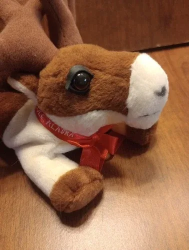 Vintage Plush Reindeer Souvenir From Santa Claus House North Pol image indicator(3)