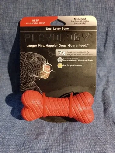 Dog Bone Playology Beef Scent Med 15-35 Lb image indicator(7)