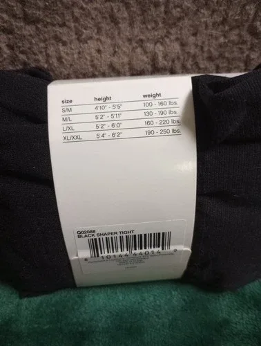 Womens Hanes Size L/XL Black Opaque Shaper Tights New image indicator(3)