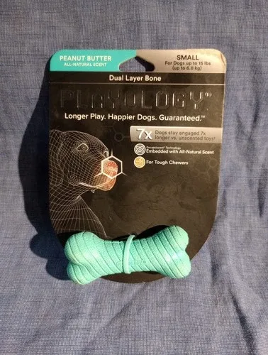 Dog Bone Playology Peanut Butter Scent Small Up To 15 lb image indicator(7)