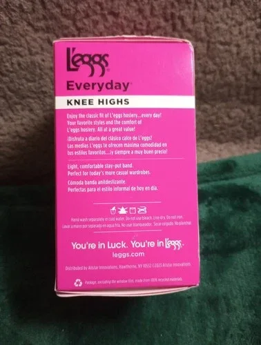 L'eggs Knee Highs SUNTAN Sheer Toe 10 Pair NEW image indicator(3)