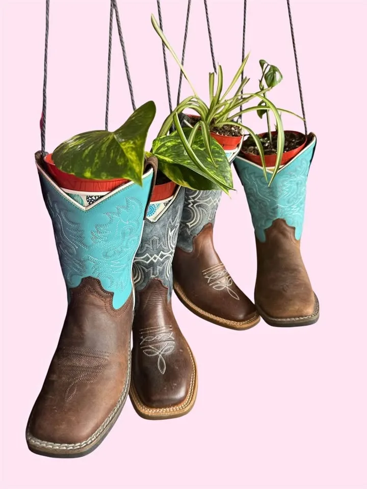 Plants on boots