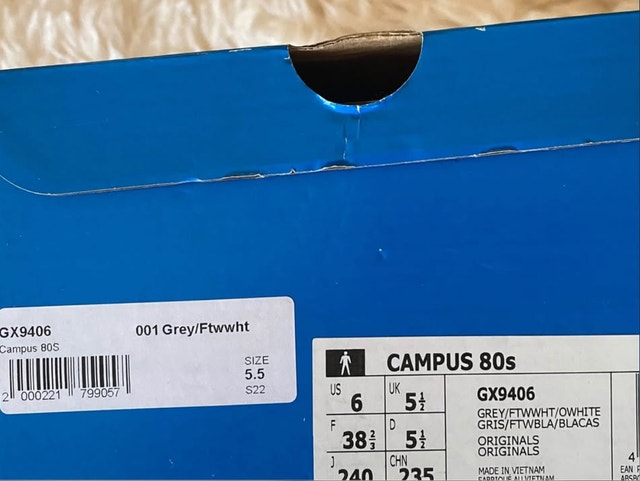 Adidas Grey Campus Unisex Casual Sneaker - photo 5