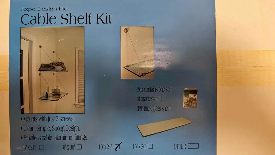 Cable Shelf Kit 10"x24"