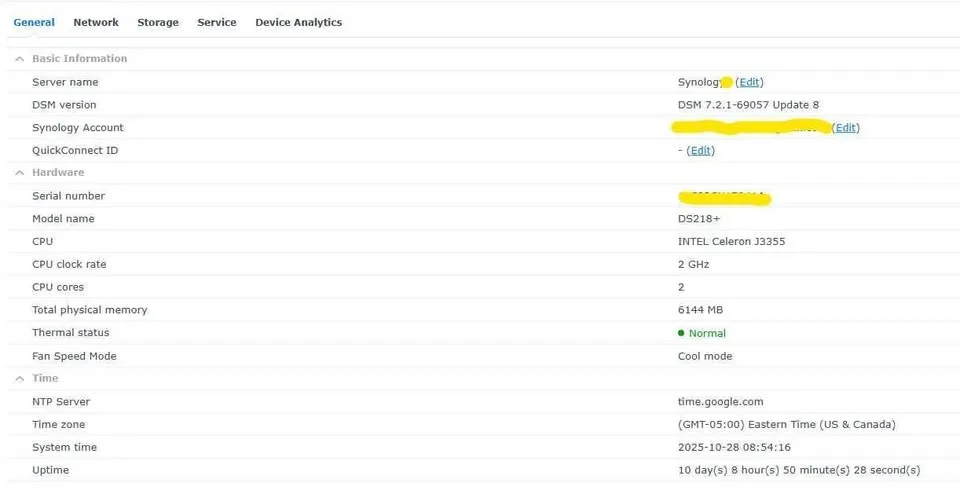 Synology DS218+ NAS image indicator(4)