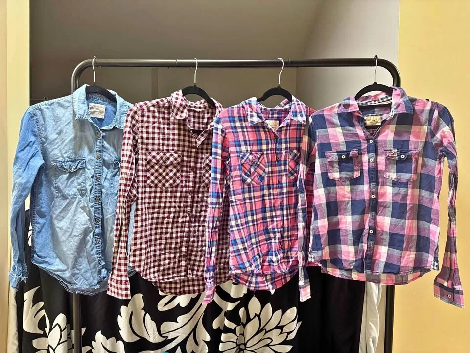 Assorted Button Up Shirts And Cardigans
