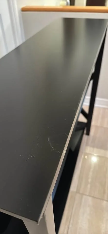 Dark brown console table / bookshelf image indicator(4)