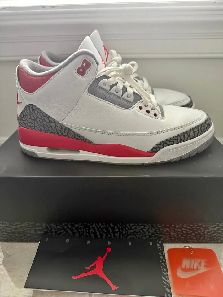 Jordan 3 Fire Red 2022 Size 10
