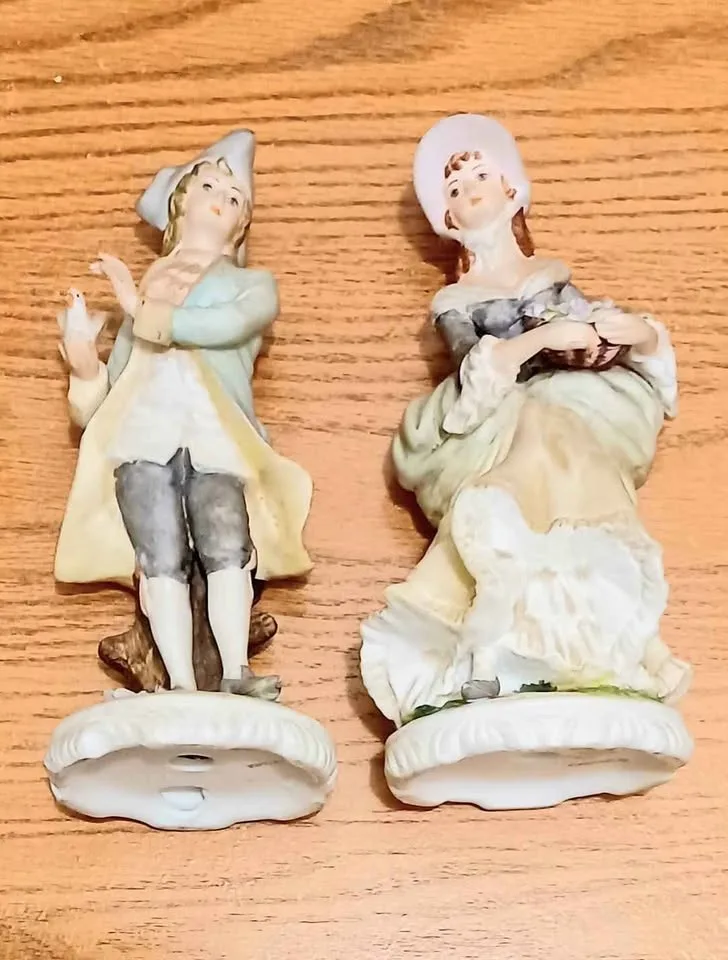 Hand Painted Porcelain Lefton China Elaine & Norman image indicator(9)