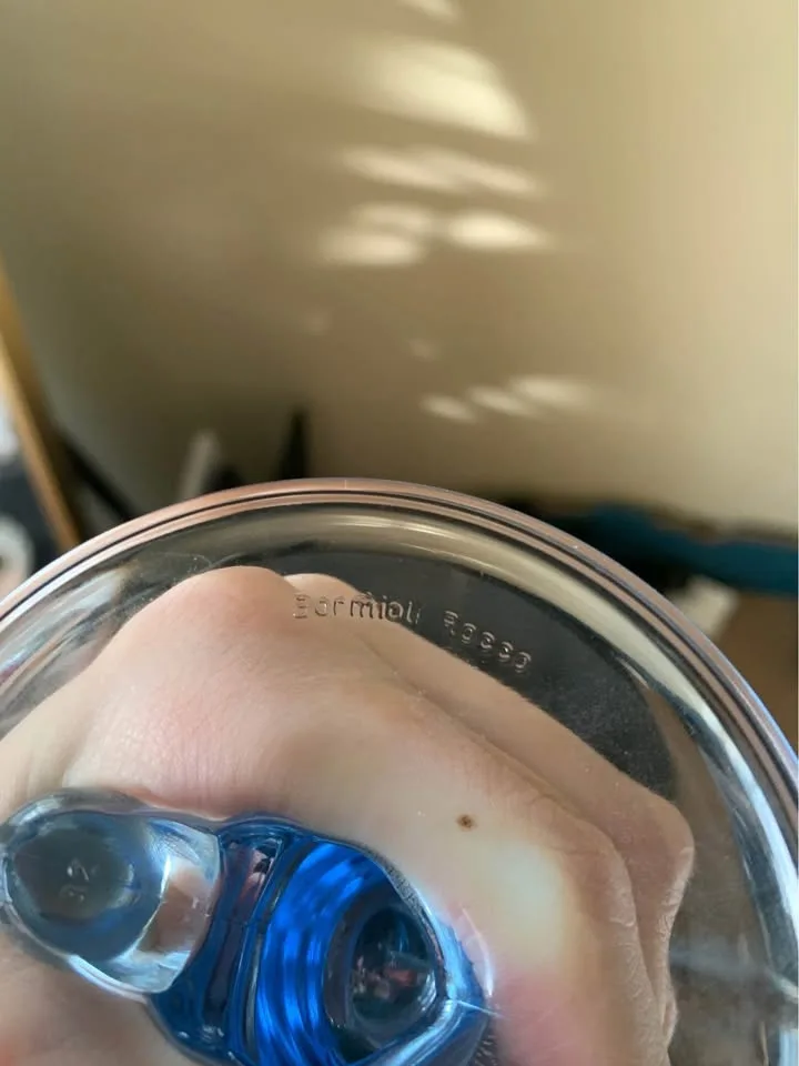 Vintage Bormioli Rocco Blue Swirl Dessert 6 Glasses image indicator(5)