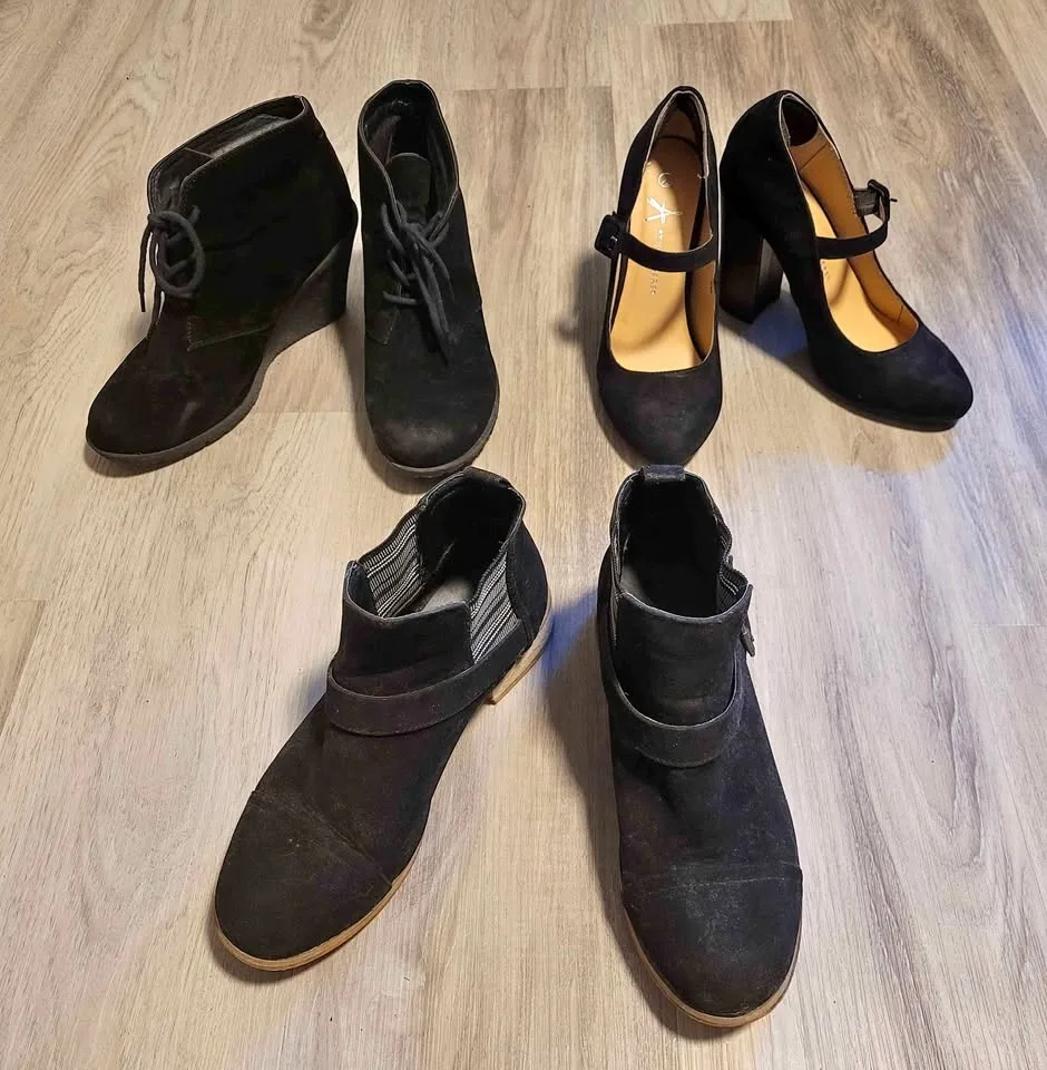 Women’s Shoe Bundle – Size 7 (Heels, Wedge Boots & Chelsea Boots
