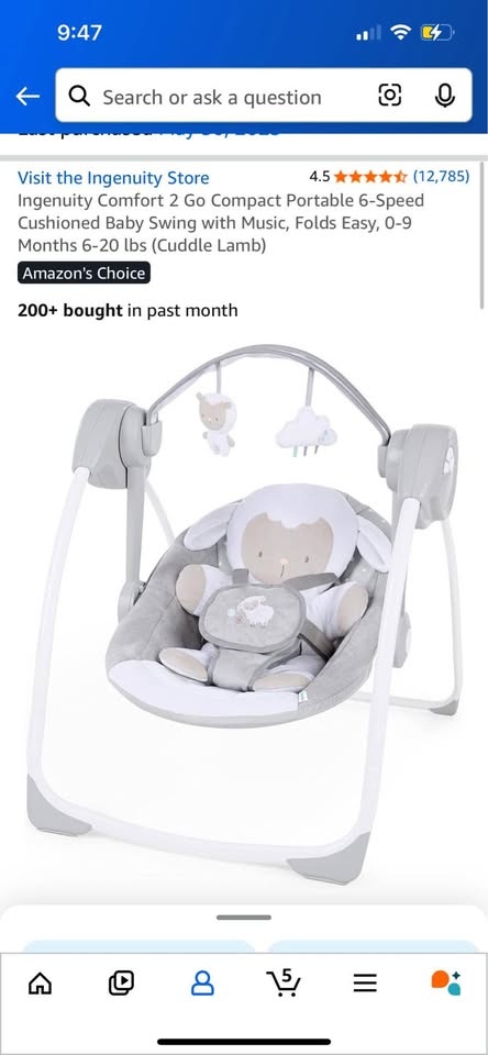 Ingenuity Comfort 2 Go Compact Portable Baby Swing - photo 3