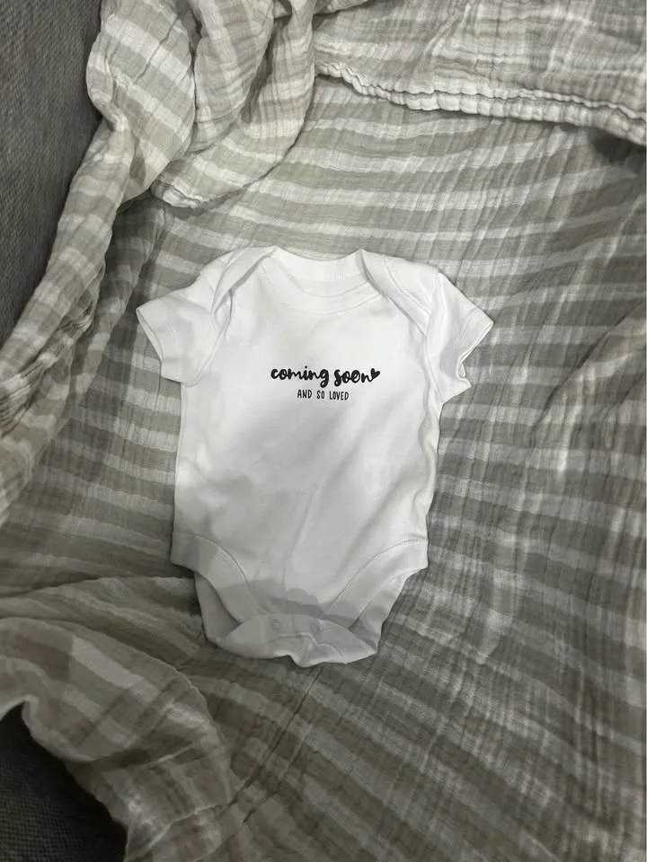 Baby announcement vest brand new newborn