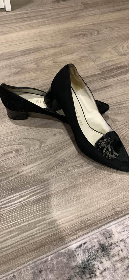 Black slip on stylish shoes - photo 2