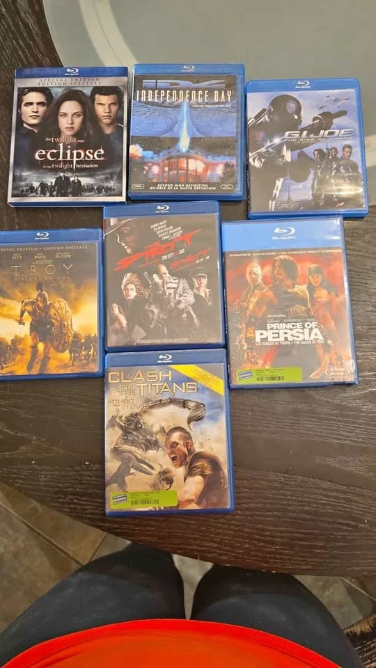 Blue ray movies $4 each or all for $20