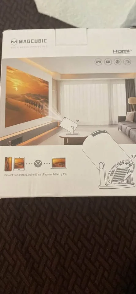 HY300 Pro Mini Projector 4K1080P WIFI6 5G Bluetooth Android image indicator(6)