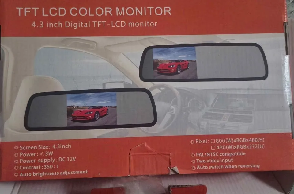 EWAY 4.3" LCD Rearview Mirror Screen image indicator(4)