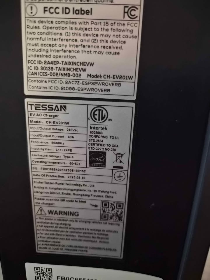 TESSAN Level 2 EV Charger, 48Amp Hardwired - photo 2