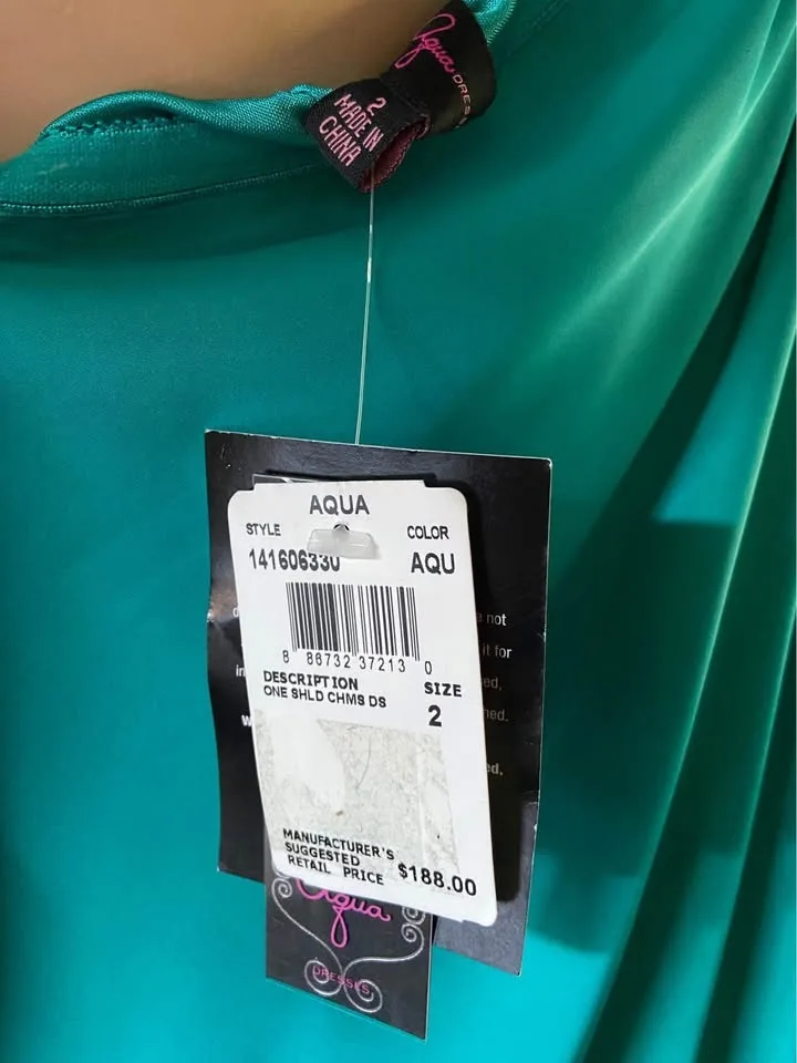 Aqua Turquoise Green Dress Size 2 image indicator(10)