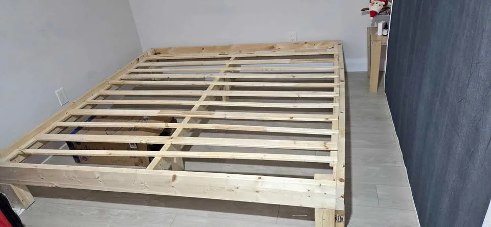 King Hardwood Bed Frame  (Available Til 30 Nov)