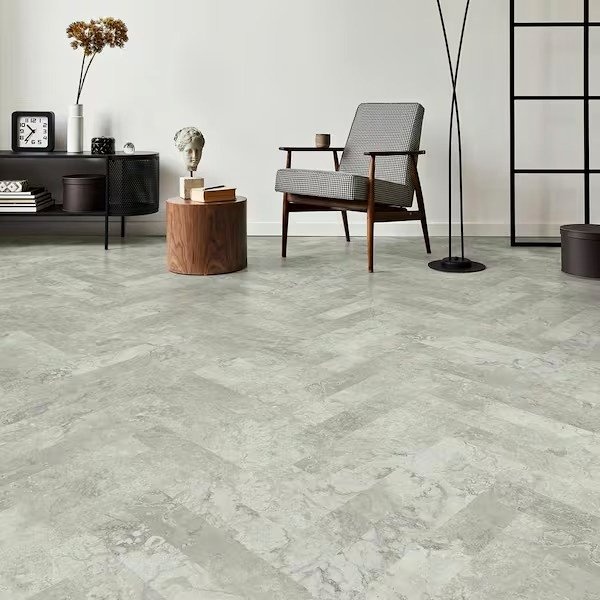 Herringbone Vinyl Plank Flooring (22.3 sqft)
