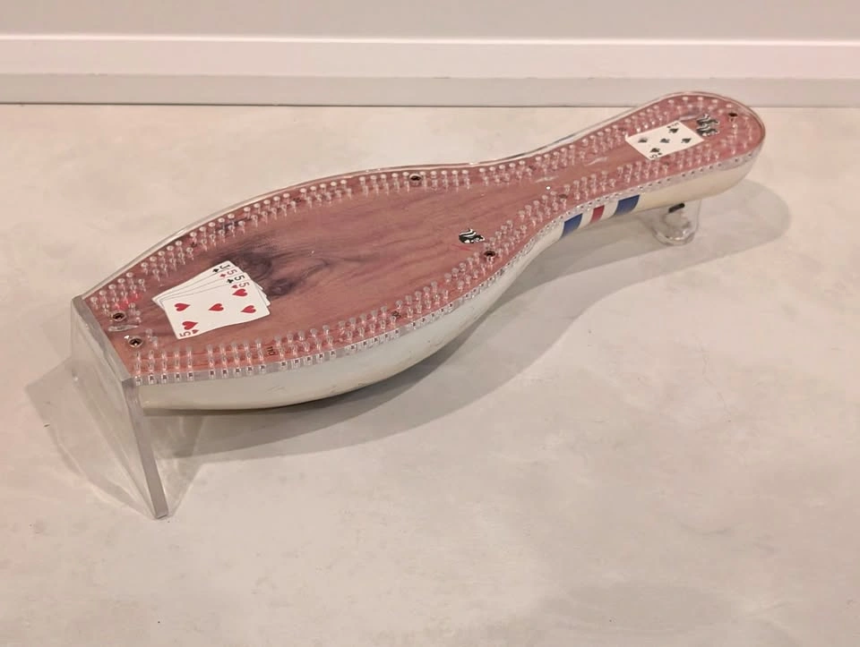Unique Bowling Pin Cribbage Board