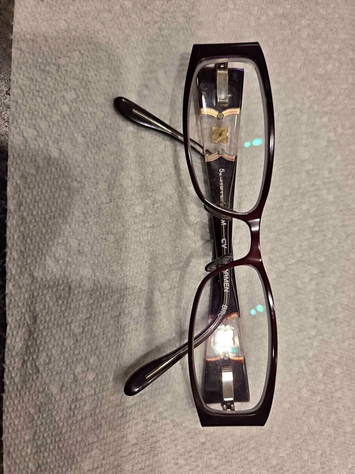 Brown framed glasses