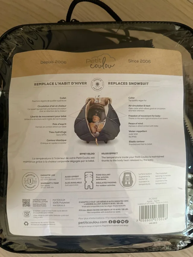 Petit Coulou Winter Cover for Baby Car Seat image indicator(4)