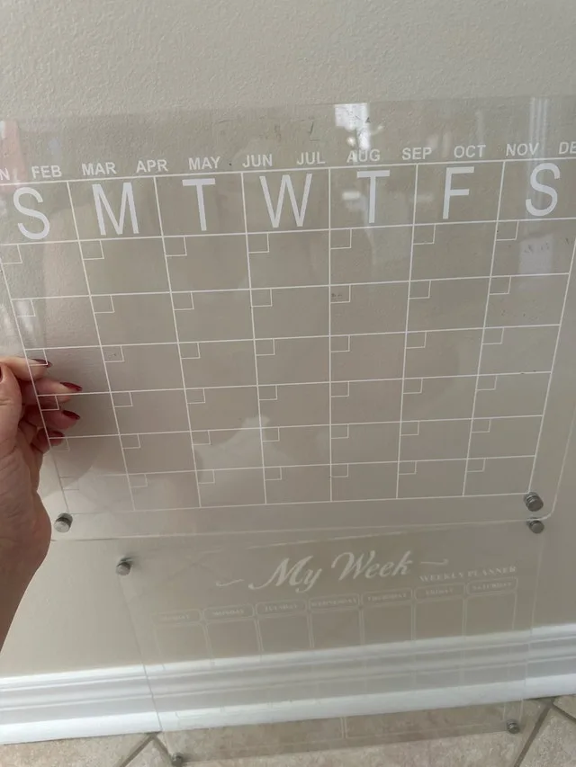 Acrylic Magnetic Fridge Calendar
