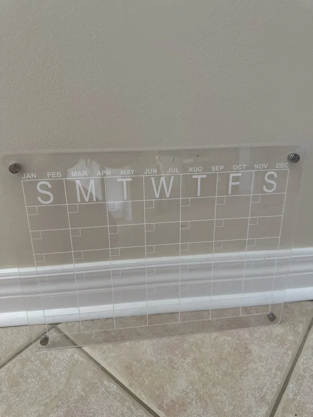 Acrylic Magnetic Fridge Calendar image indicator(3)