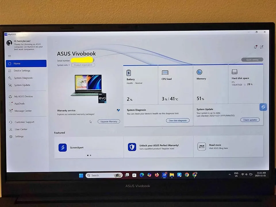 ASUS VivoBook S 15 OLED – i5 / 16GB / 512GB – Great Condition