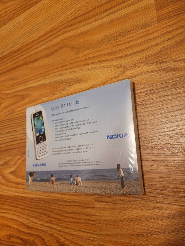 2007 Brand New Rare 17 Year Old Nokia 6300 Phone Manual