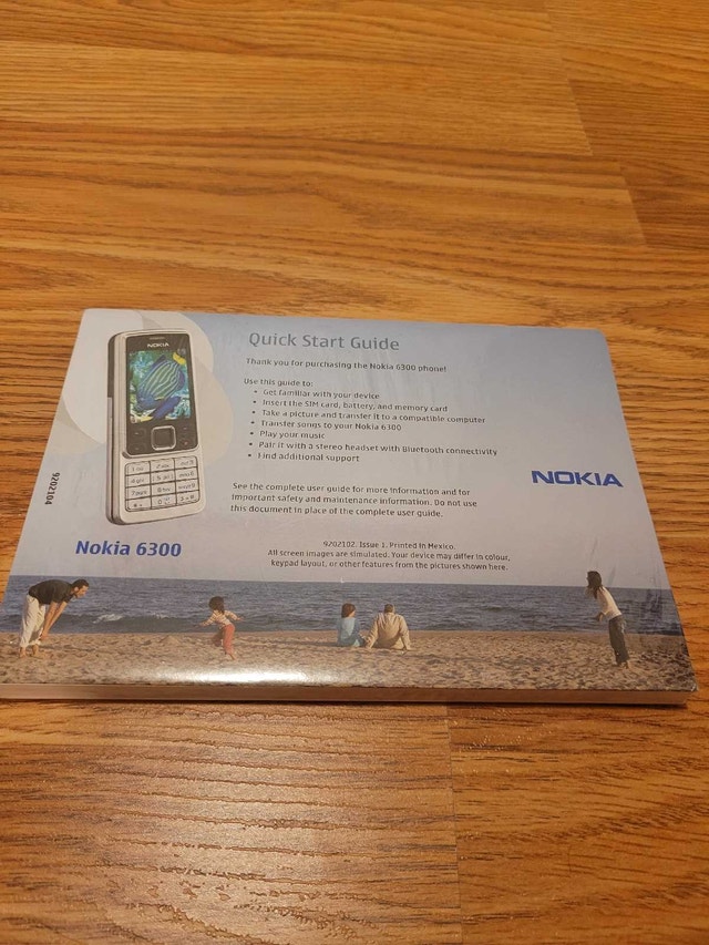 2007 Brand New Rare 17 Year Old Nokia 6300 Phone Manual - photo 2