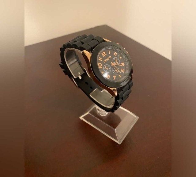 Women's Geneva Black and Rose Gold Watch - photo 3