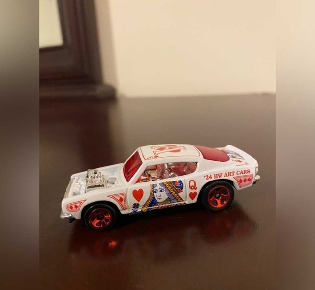 White 1969 Mattel Plymouth Barracuda Hot Wheels