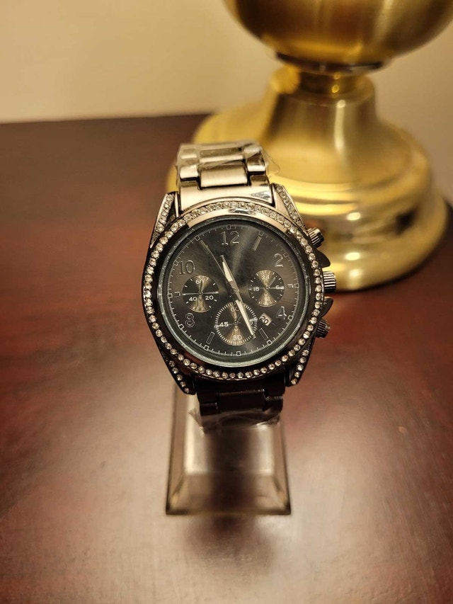 Brand New Black Chronograph Women's Watch