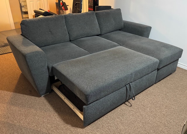 Sectional couch sofa bed with storage - photo 5