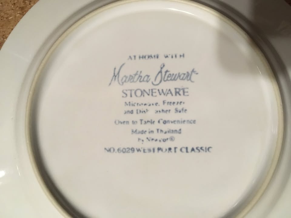 SET OF 4 MARTHA STEWART SALAD PLATE 6029 STONEWARE CREAM PINK 7. - photo 3