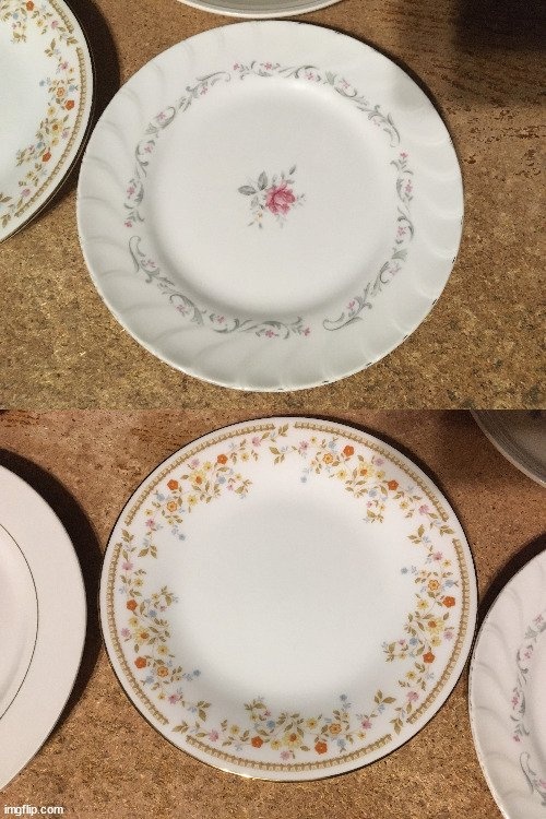 SET OF 6 FLORAL PATTERN PLATES KELTCRAFT 9178 - photo 2