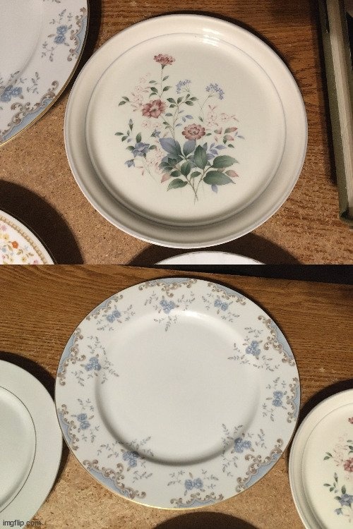 SET OF 6 FLORAL PATTERN PLATES KELTCRAFT 9178 - photo 3