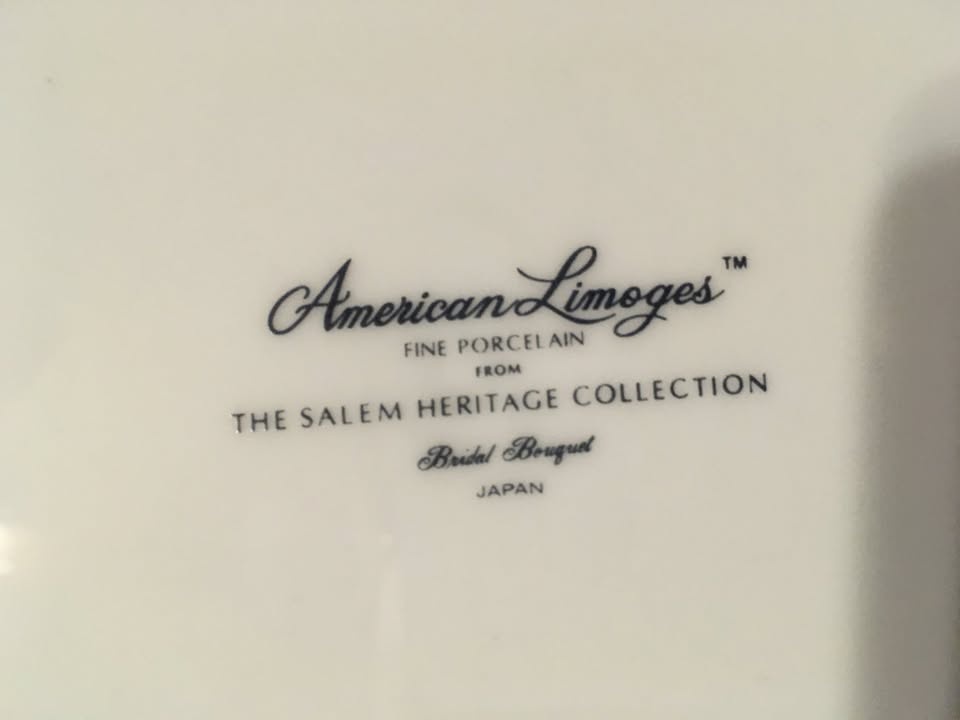 SET OF 5 AMERICAN LIMOGES BRIDAL BOUQUET PLATE - photo 3