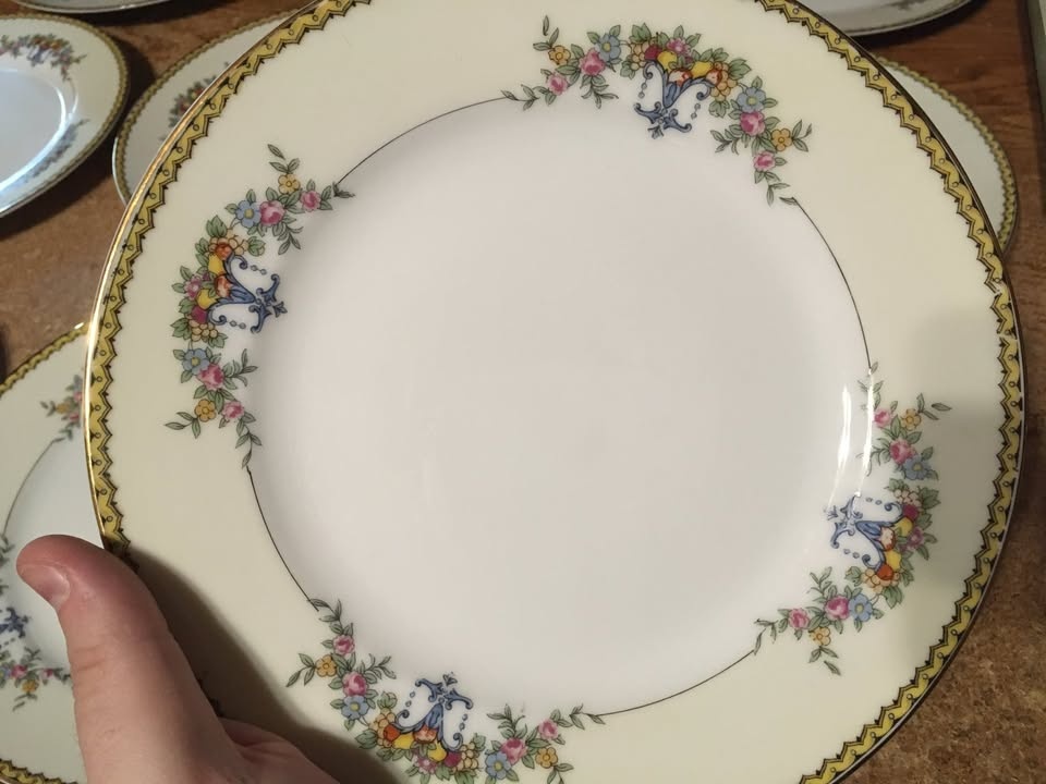SET OF 9 NORITAKE M MODJESKA PATTERN PLATE 8.5" - photo 3