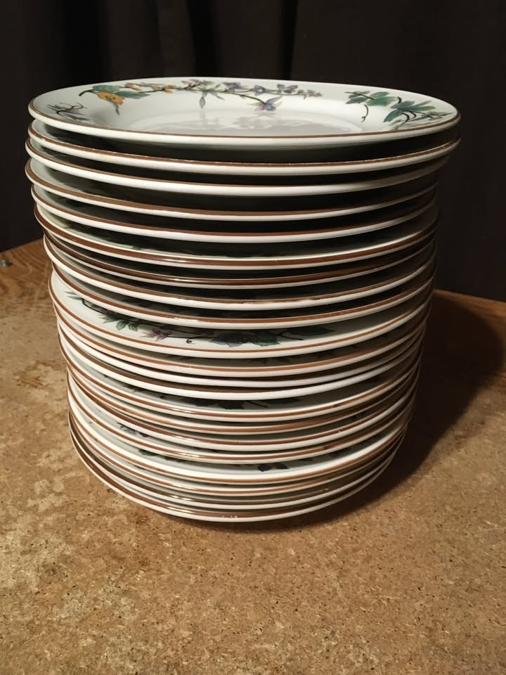 SET OF 21 WOODHILL BY CITATION FLORAL PATTERN PLATE 7 5/8" - photo 5
