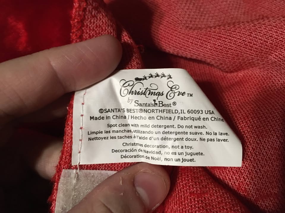 LOT OF 3 VINTAGE CHRISTMAS TREE SKIRTS 44"-45" RED GREEN MAROON - photo 3