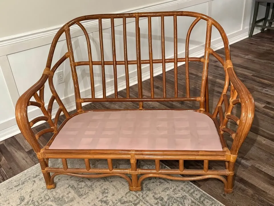 Rattan Love Seat with seat cushion image indicator(3)