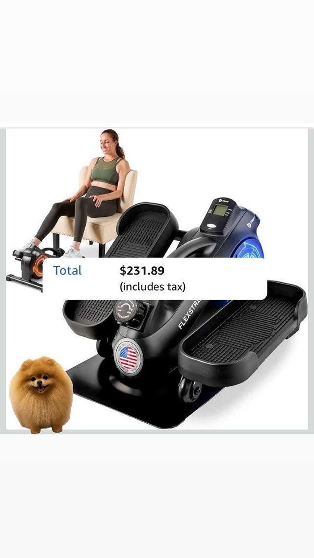 LifePro FlexStride Under-Desk Elliptical – Compact Seated