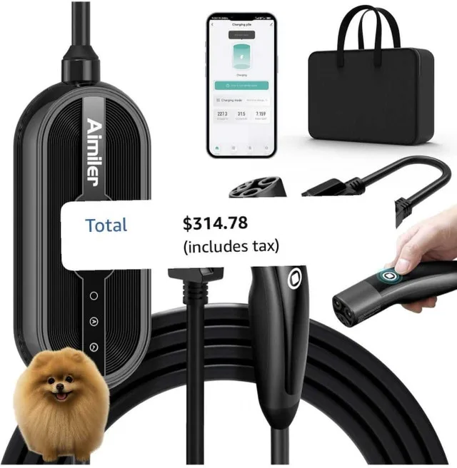 AIMILER EV Charger for Tesla – 16A Level 1/2 Ca