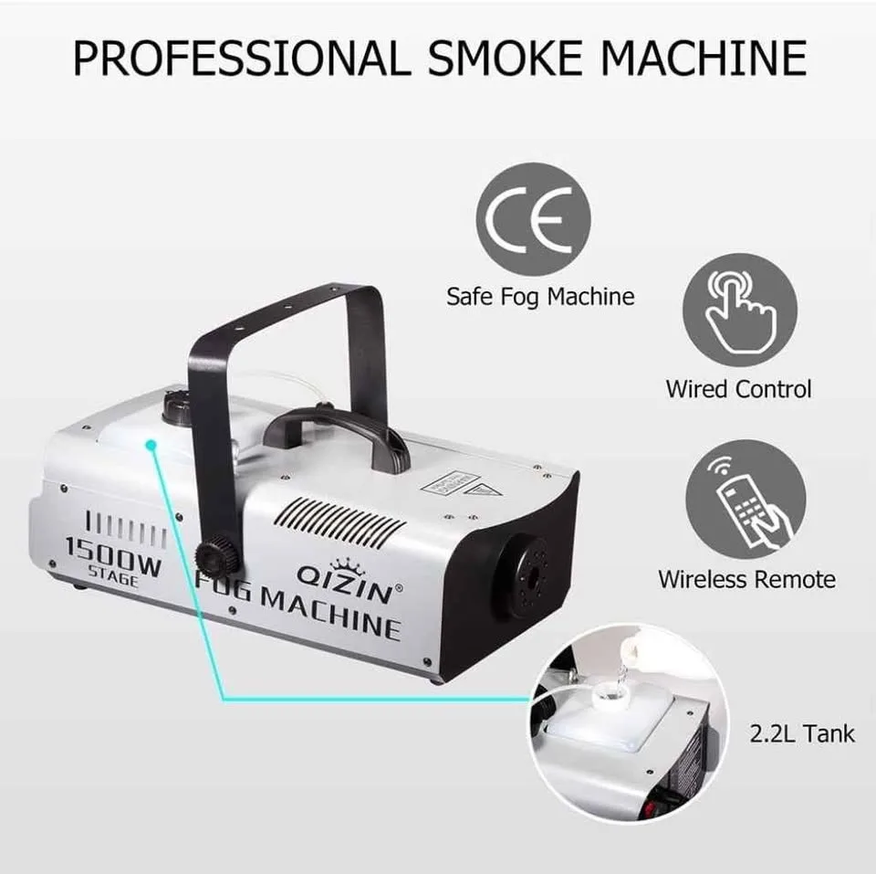 Smoke Machine Fog 1500 Watt with Wired and Wireless Control image indicator(3)